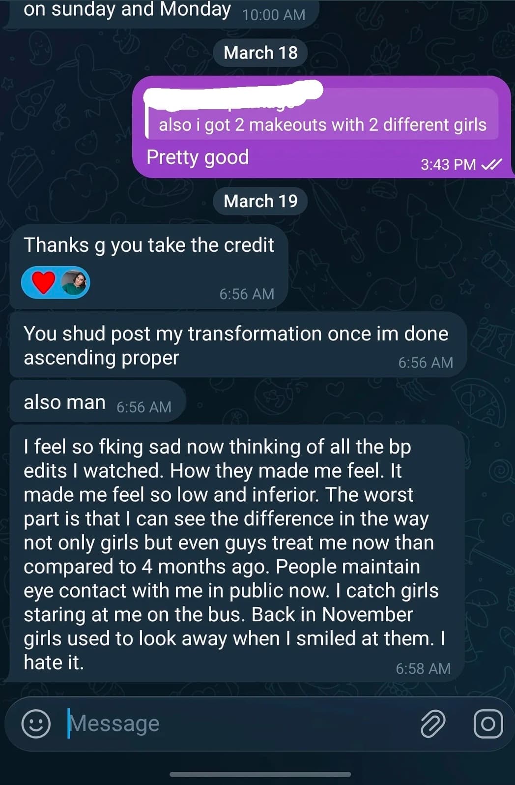 Client chat screenshot