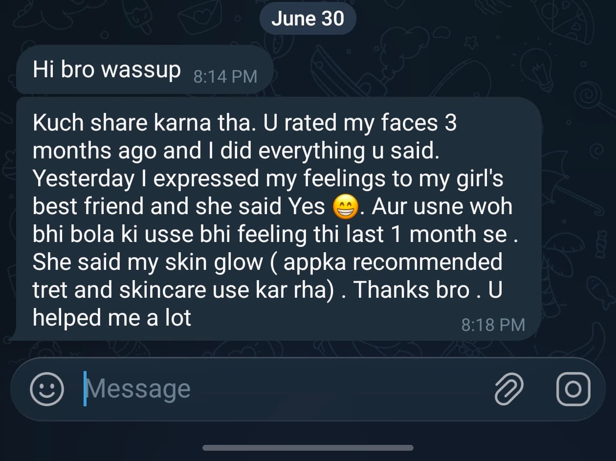 Client chat screenshot